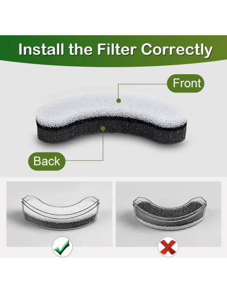 Filtros de agua para gatos Opeth WF050 WF100 - Paquete de 12