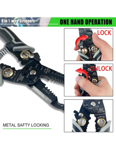 Herramienta Desforradora 9 en 1 Groword - Cortador de Cables 20-50 AWG 2