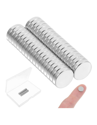 36 Piezas Imán Neodimio Gjinxi 9x2mm Plata para Manualidades