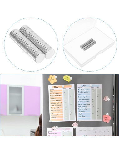 36 Piezas Imán Neodimio Gjinxi 9x2mm Plata para Manualidades