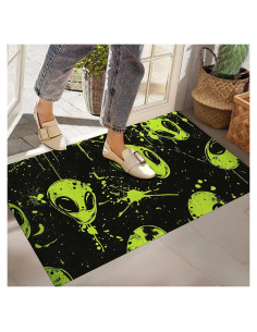 Felpudo Antideslizante Zeleda Alien Verde 75x43 cm Decorativo