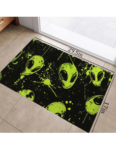 Felpudo Antideslizante Zeleda Alien Verde 75x43 cm Decorativo 2