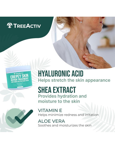 TreeActiv Crema Reafirmante para Piel Crepey - 2 Unidades - Ácido Hialurónico