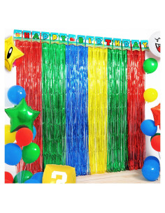 Cortinas de Flecos de Papel de Aluminio WENSEO 1.0 x 2.0 m