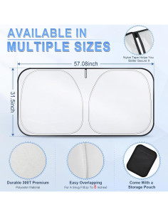 Protector Solar para Parabrisas LivTee 145 cm x 80 cm Doble Capa 2