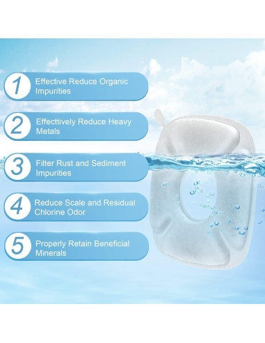 Filtros de agua para gatos Bravelk 16 piezas 2.8L