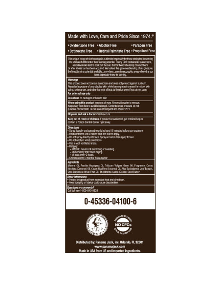 Aceite Bronceador Panama Jack Trophy 155 g - Sin SPF, 2 Piezas