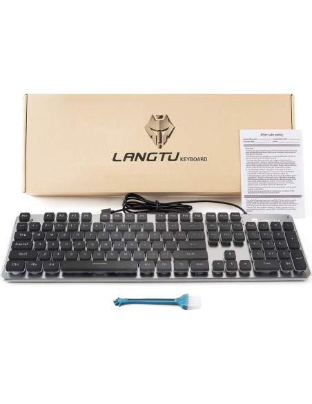Teclado de Membrana LANGTU L1 Retroiluminado LED 104 Teclas
