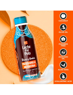 Mascarilla Nutritiva Leche Pal Pelo Rizos Afro 421.6 g 2