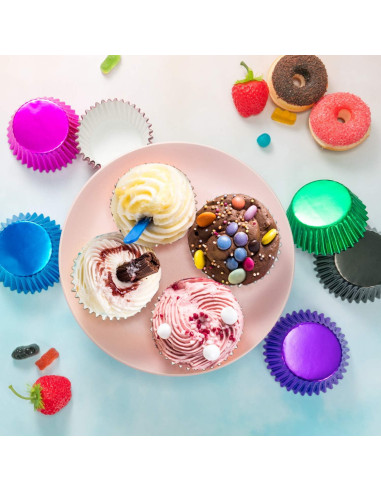 Forros de Papel para Cupcakes Sumind 200 Piezas Multicolor