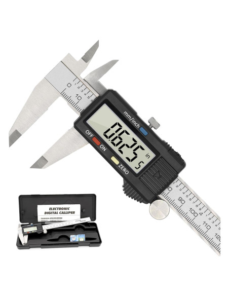 Calibrador Digital Vizbrite 150mm Acero Inoxidable Pantalla LCD