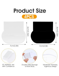 Elevadores de Asiento de Inodoro Adhesivos Ymapinc - 4 Piezas 2