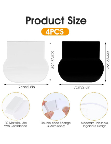 Elevadores de Asiento de Inodoro Adhesivos Ymapinc - 4 Piezas