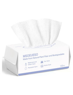 Toallas Faciales Desechables MSOEUESO 100% Algodón 100 Unidades