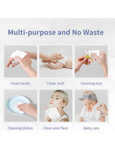 Toallas Faciales Desechables MSOEUESO 100% Algodón 100 Unidades 2