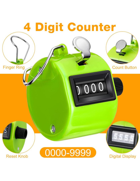 Contador de Mano Hoteam 20 Clickers Digitales y Mecánicos