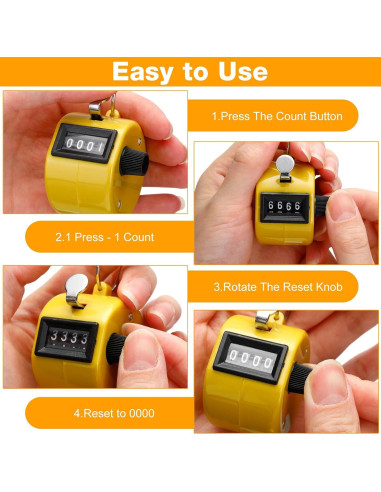 Contador de Mano Hoteam 20 Clickers Digitales y Mecánicos