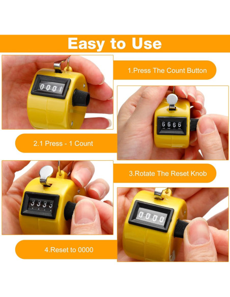 Contador de Mano Hoteam 20 Clickers Digitales y Mecánicos