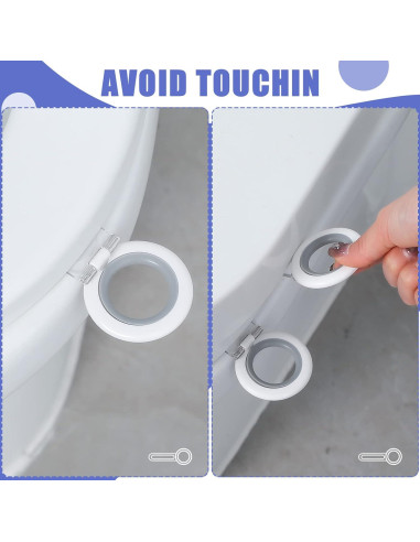 Elevador de Tapa de Inodoro Cunhill 4 Pcs Blanco 11x4.5 cm