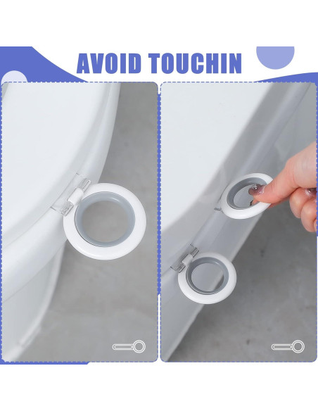 Elevador de Tapa de Inodoro Cunhill 4 Pcs Blanco 11x4.5 cm