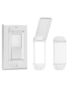 Cubierta de Guardián de Interruptor de Luz 2 Piezas Transparente