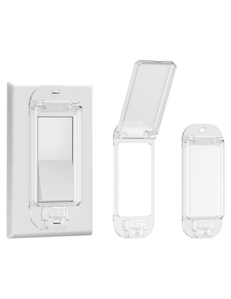 Cubierta de Guardián de Interruptor de Luz 2 Piezas Transparente
