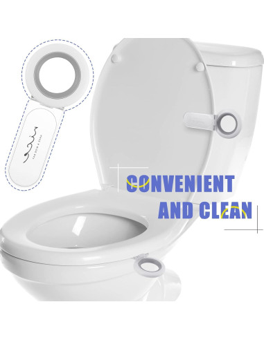 Elevador de Tapa de Inodoro Cunhill 4 Pcs Blanco 11x4.5 cm