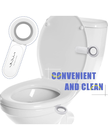 Elevador de Tapa de Inodoro Cunhill 4 Pcs Blanco 11x4.5 cm