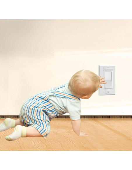 Cubierta de Guardián de Interruptor de Luz 2 Piezas Transparente