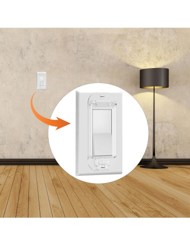 Cubierta de Guardián de Interruptor de Luz 2 Piezas Transparente