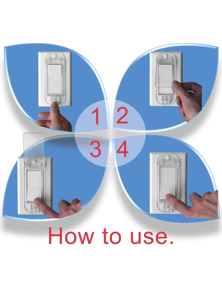 Cubierta de Guardián de Interruptor de Luz 2 Piezas Transparente