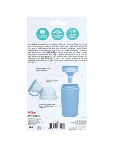 Orinal de Viaje Nuby para Niños - Portátil a Prueba de Fugas