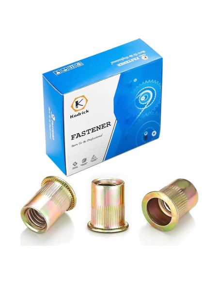 Tuercas Remachadas Kadrick 3/8"-16 Acero al Carbono 35Pcs