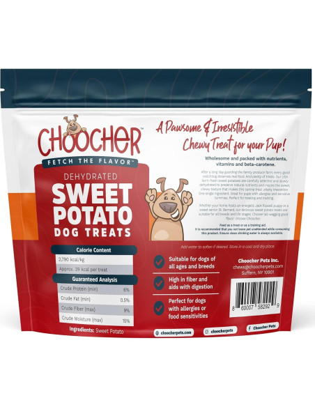 Galletas Veganas para Perros CHOOCHER de Batata 396g - Sin Gluten