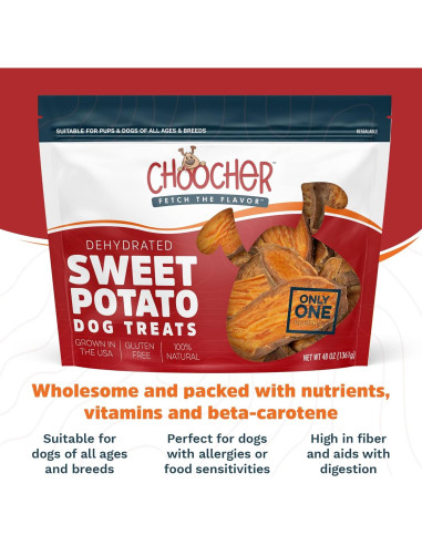 Galletas Veganas para Perros CHOOCHER de Batata 396g - Sin Gluten