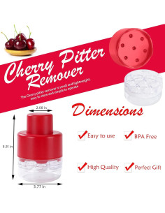Removedor de Huesos de Cereza Draduo Telescópico Rojo 249g 2