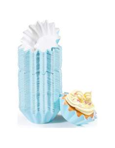 Forros de Cupcake TRUSBER Azules 100 Unidades Antiadherentes
