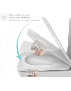 Mango Elevador de Asiento de Inodoro OURJIA - 2 Piezas 2