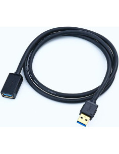Cable de Extensión USB 3.0 DTECH 1 Metro Macho a Hembra Negro 2