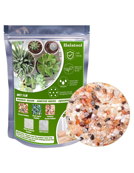 Halatool 0.47 kg Piedras de Cristal Pulidas Naturales 7-20 mm