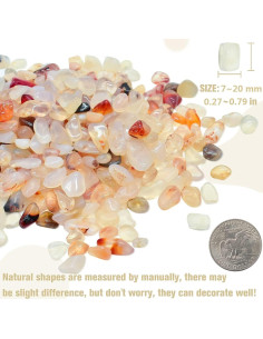 Halatool 0.47 kg Piedras de Cristal Pulidas Naturales 7-20 mm 2