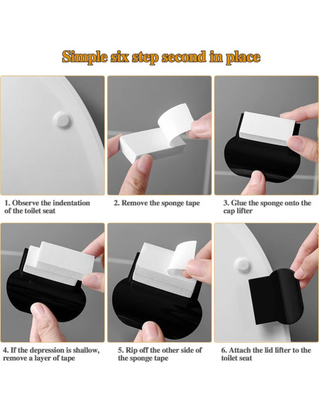 Elevador de Tapa de Inodoro Sliverdew 3 Pcs Autoadhesivo