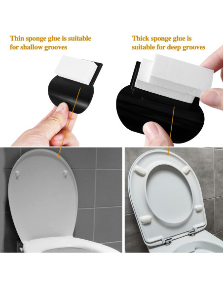 Elevador de Tapa de Inodoro Sliverdew 3 Pcs Autoadhesivo