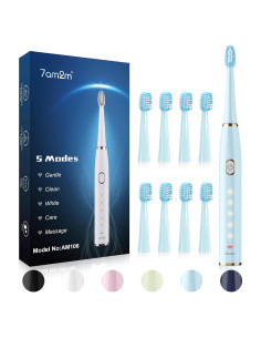 Cepillo de dientes eléctrico 7AM2M azul con 8 cabezales