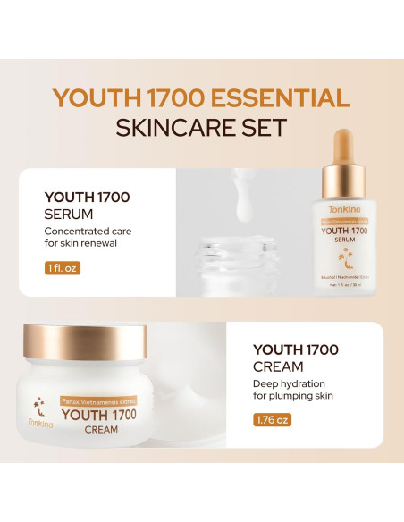 Kit de Cuidado de Piel Antienvejecimiento Tonkina 1700 - Ginseng Kit de Cuidado de Piel Antienvejecimiento Tonkina 1700 - Ginseng