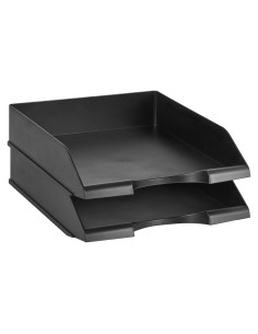 Organizador de cartas apilable Amazon Basics negro 12 unidades