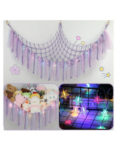 Hamaca de Peluches YELIENM con Luces LED 149.86 cm Púrpura