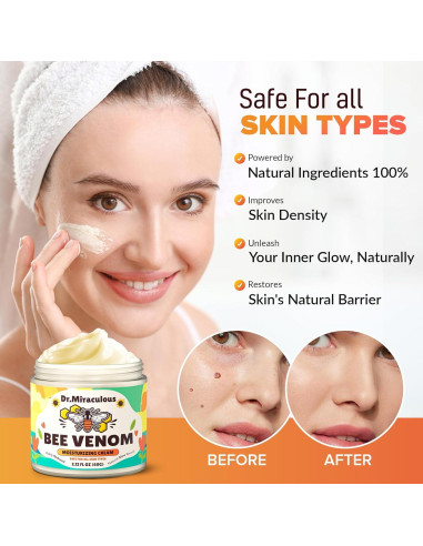 Crema Antienvejecimiento Dr. Miraculous con Veneno de Abeja 62.8 ml