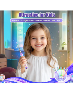 Cepillo de Dientes Eléctrico Infantil DADA-TECH Conejo Púrpura 2