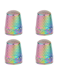 4 Dedales de Metal de Cobre para Coser y Bordar - Gosknor